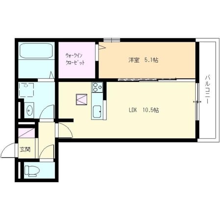 ディアライズ小郡船倉町D棟の物件間取画像